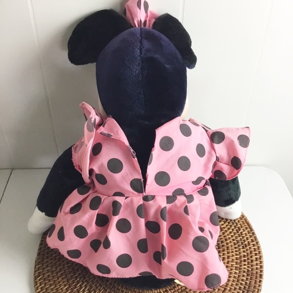 Vintage Applause Minnie Mouse Jumbo 25" Plush Stuffed Animal Doll Pink Black - Picture 4 of 6